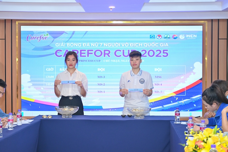 Khởi động Giải bóng đá nữ 7 người vô địch Quốc gia Carefor Cup 2025 với 12 CLB tham dự
