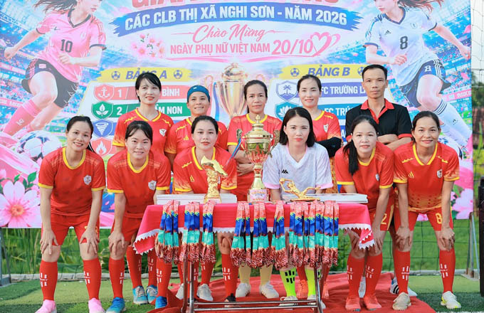 3 đội bóng ra quân thắng lợi ở Giải bóng đá nữ các CLB thị xã Nghi Sơn năm 2026