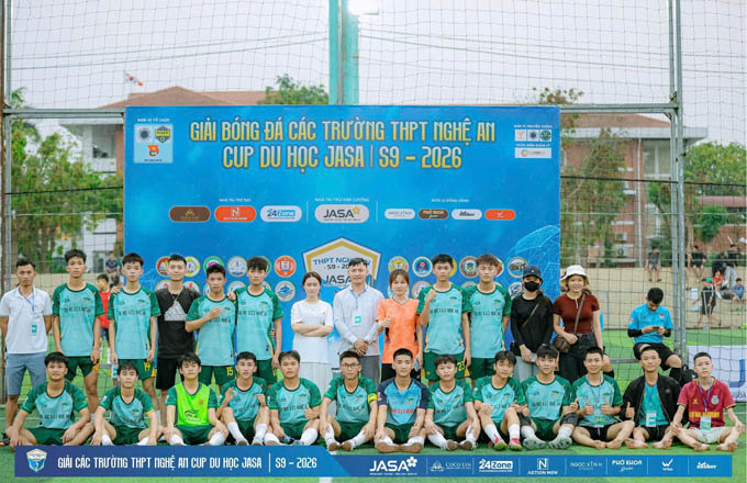 16 đội dự vòng knock-out giải bóng đá các trường THPT Nghệ An tranh cúp Du học JASA 2026