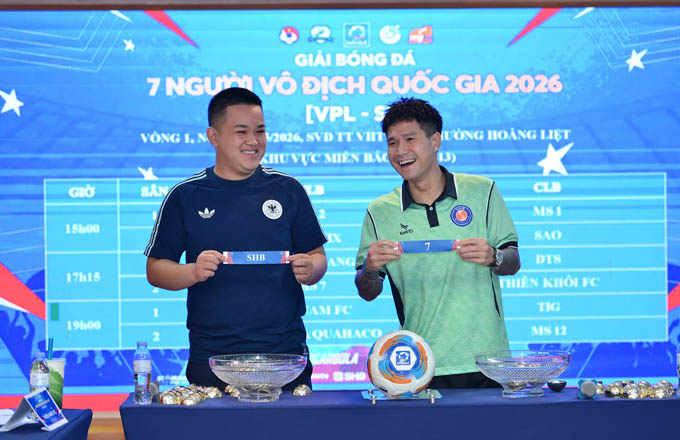 Lịch thi đấu vòng 1 giải bóng đá 7 người vô địch Quốc Gia 2026 (VPL - S7)