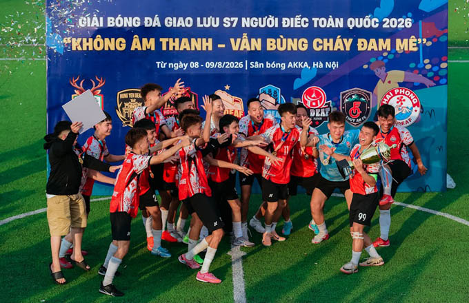 FC Deaf Bắc Ninh vô địch Giải Bóng đá Giao lưu S7 Người Điếc Toàn quốc 2026
