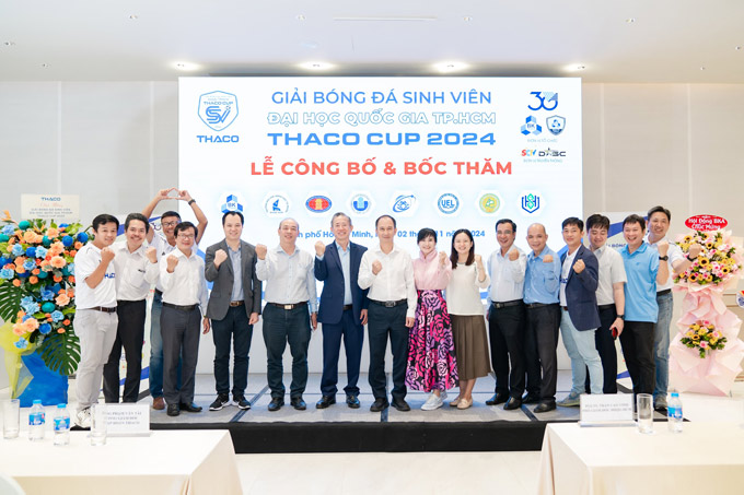 8 đội bóng tham dự Giải sinh viên Đại học Quốc gia TP.HCM 2024