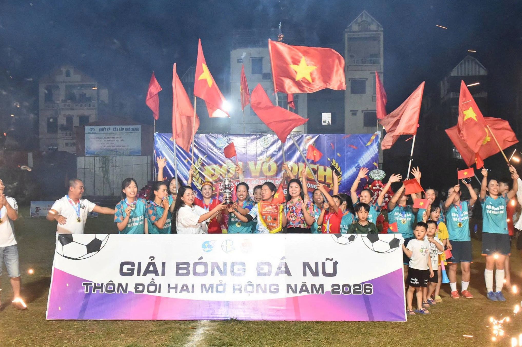 FC Phố Gốt vô địch giải bóng đá nữa thôn Đồi Hai mở rộng năm 2026