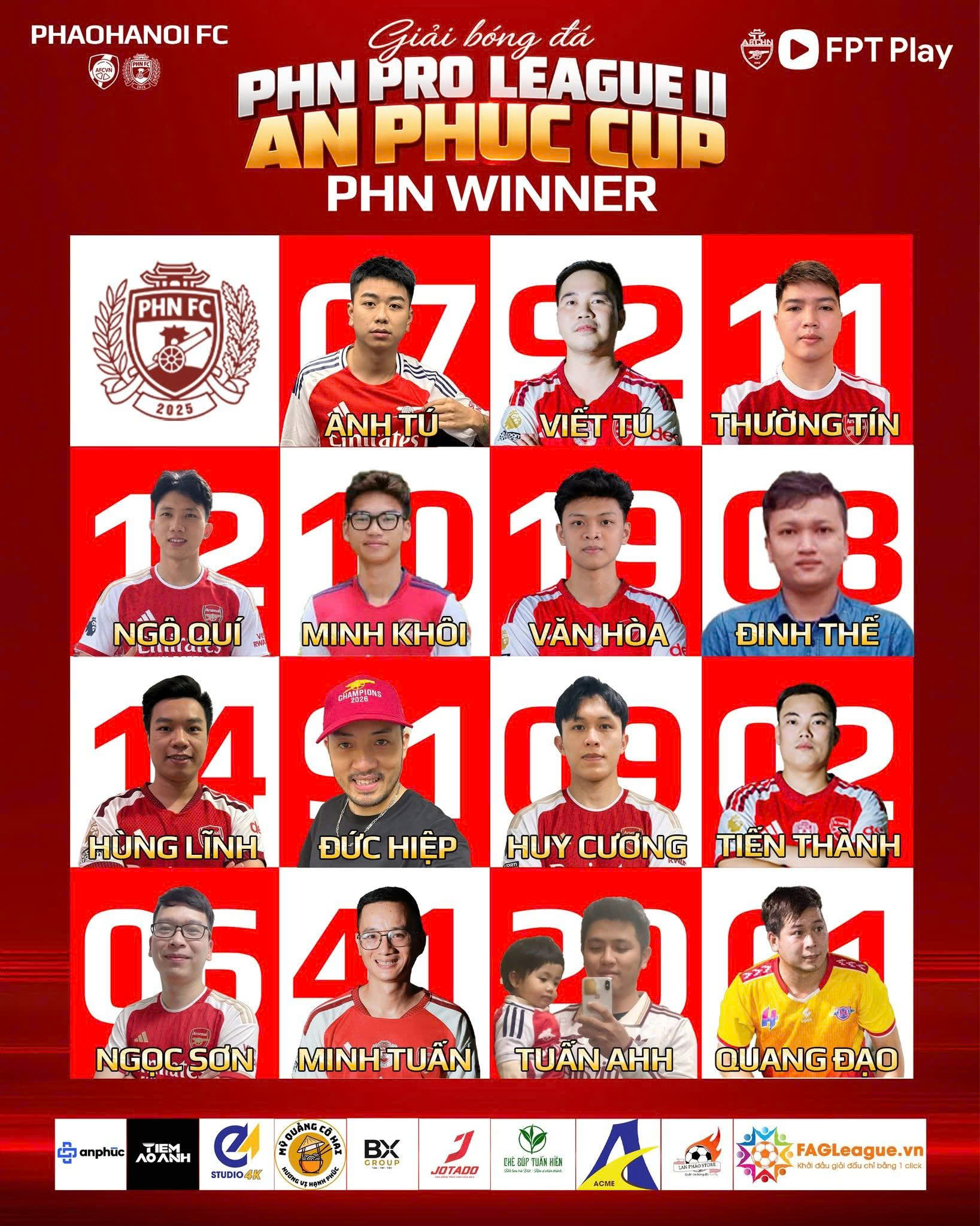 Pháo Hà Nội Pro League II - An Phúc Cup : Khi tình yêu Arsenal kết nối những trái tim trên sân cỏ
