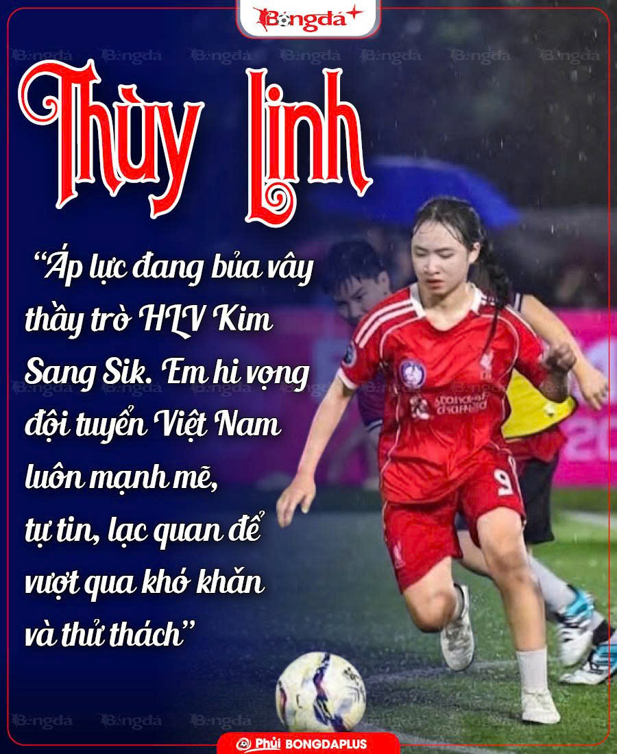 Thùy Linh tin đội tuyển Việt Nam luôn mạnh mẽ, tự tin, lạc quan để vượt qua khó khăn và thử thách
