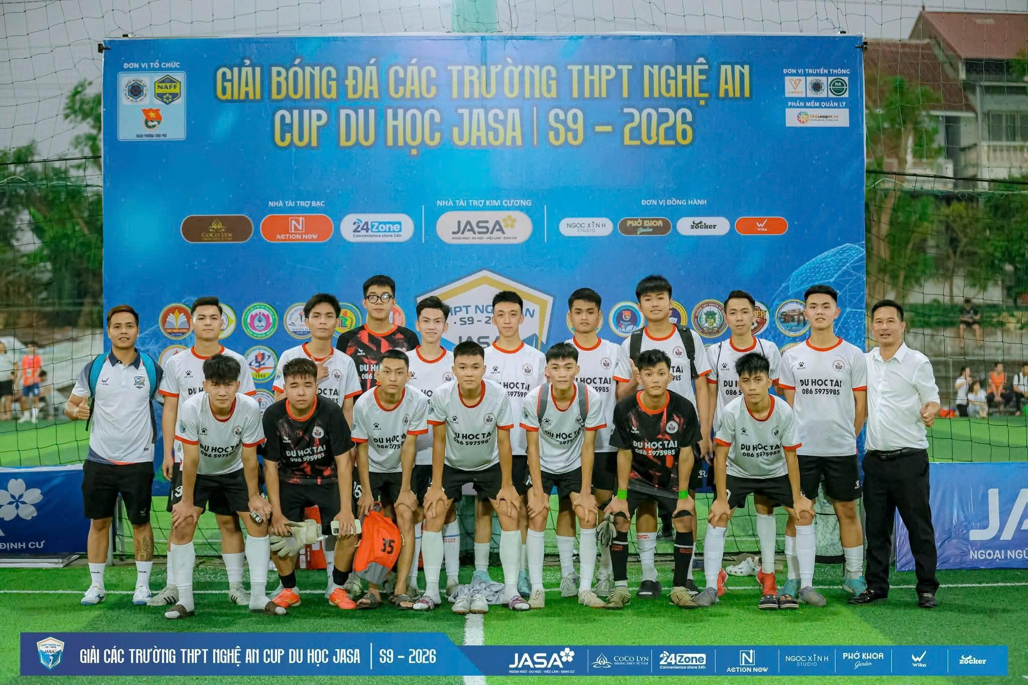 16 đội dự vòng knock-out giải bóng đá các trường THPT Nghệ An tranh cúp Du học JASA 2026