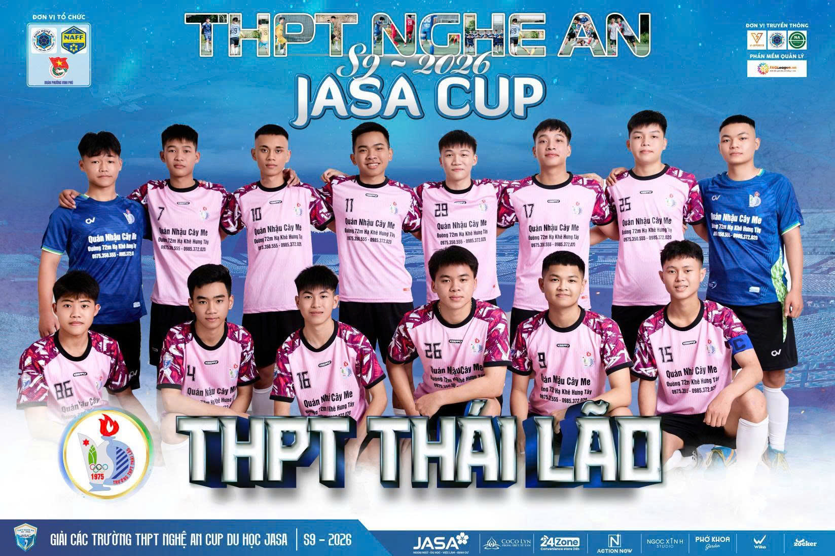 16 đội dự vòng knock-out giải bóng đá các trường THPT Nghệ An tranh cúp Du học JASA 2026