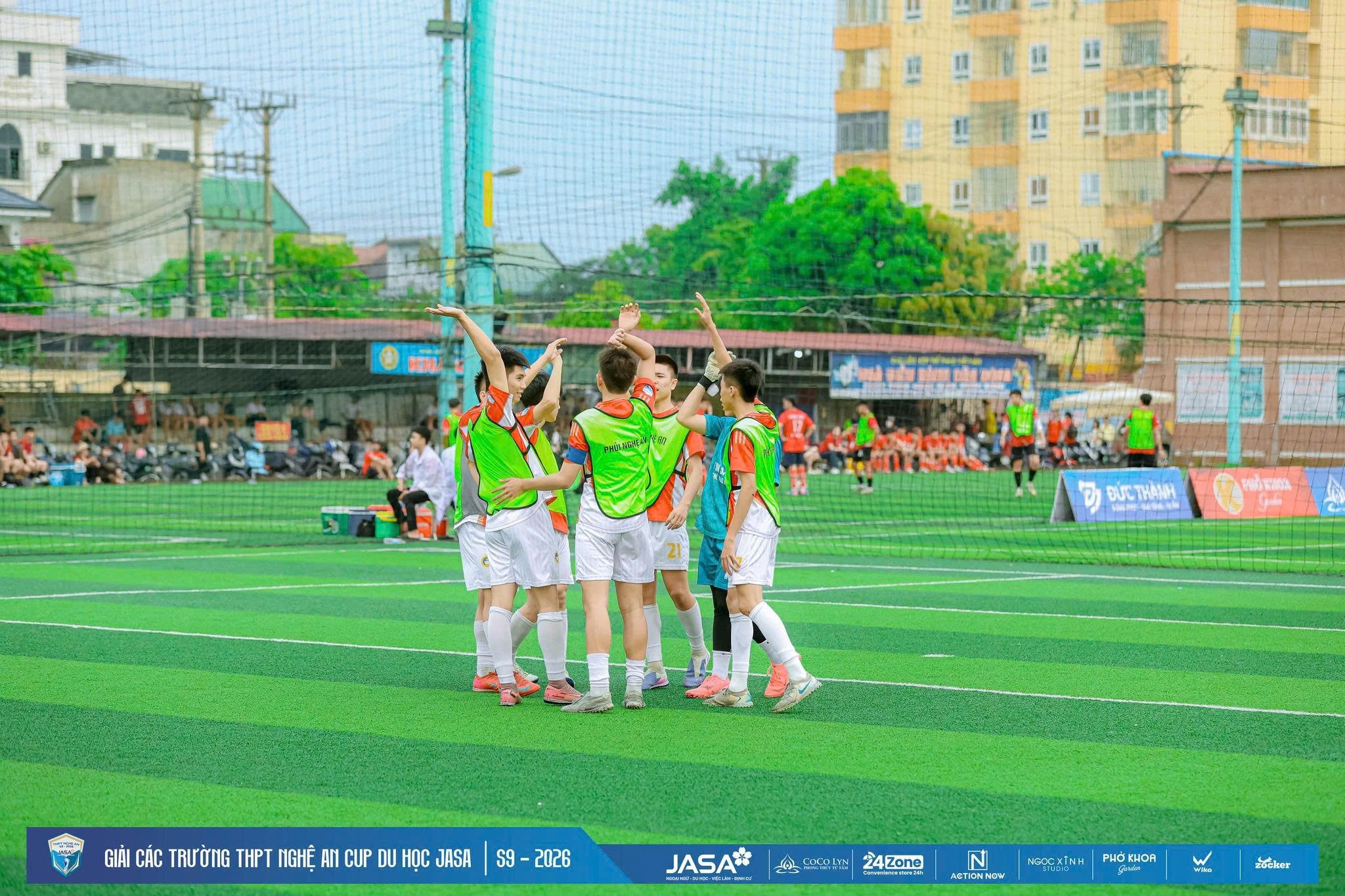 16 đội dự vòng knock-out giải bóng đá các trường THPT Nghệ An tranh cúp Du học JASA 2026