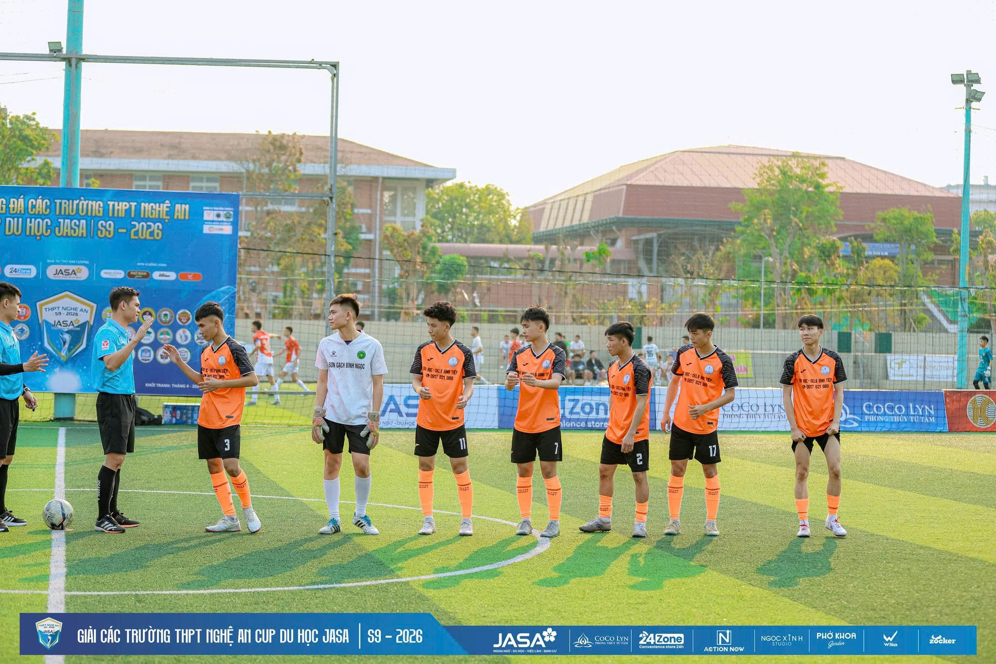 16 đội dự vòng knock-out giải bóng đá các trường THPT Nghệ An tranh cúp Du học JASA 2026