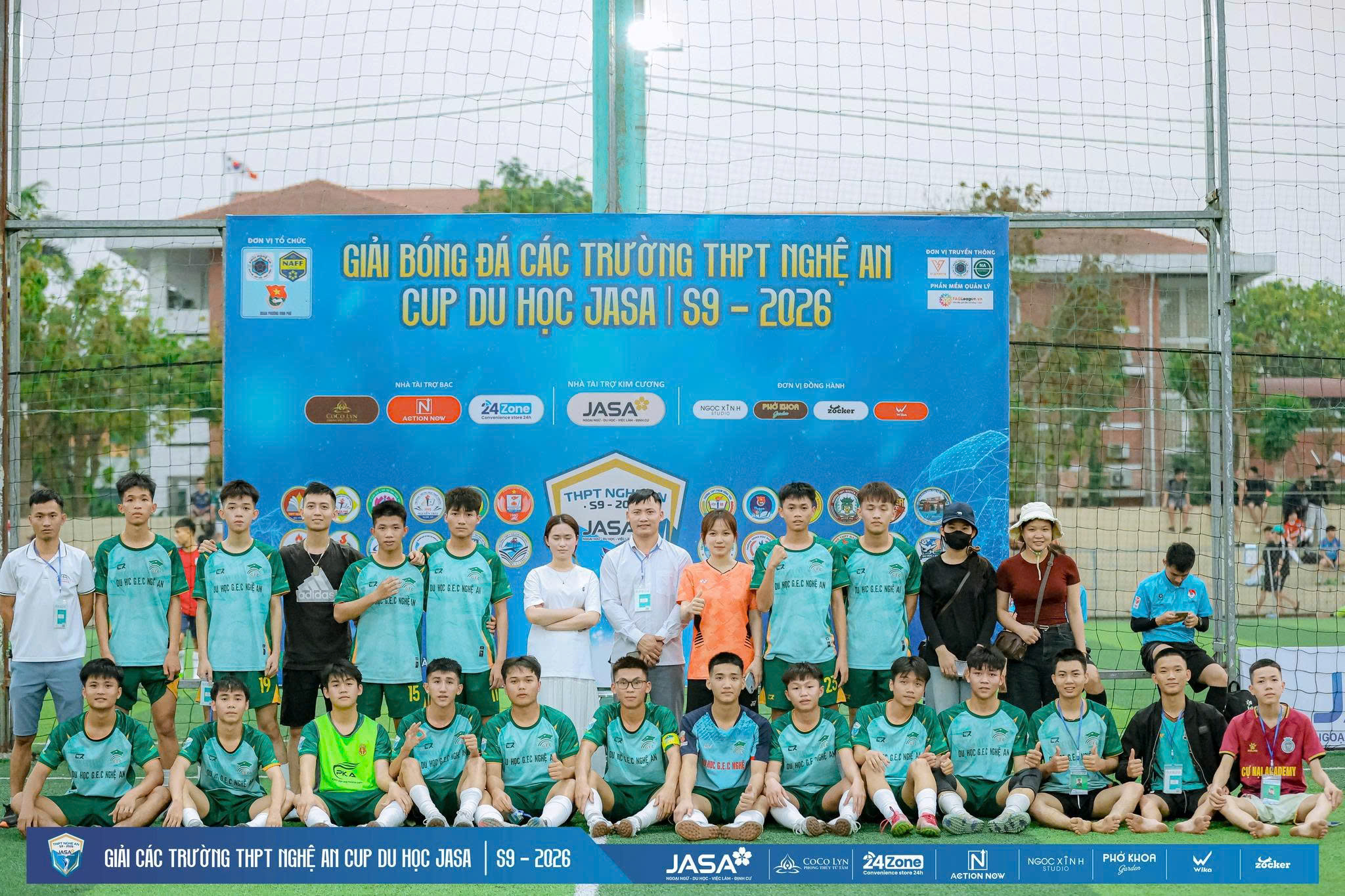 16 đội dự vòng knock-out giải bóng đá các trường THPT Nghệ An tranh cúp Du học JASA 2026