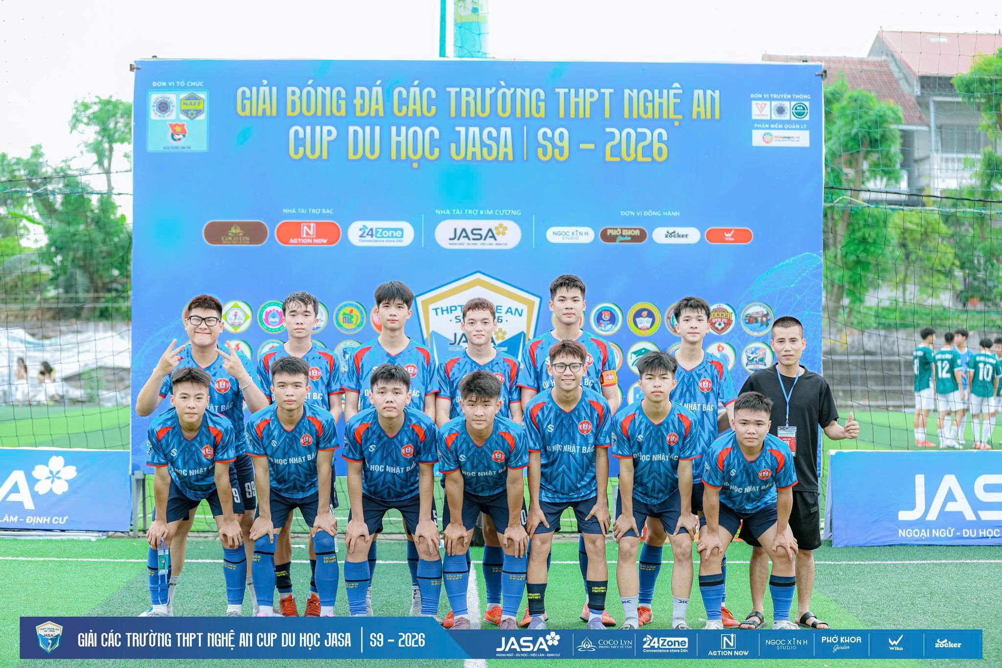 16 đội dự vòng knock-out giải bóng đá các trường THPT Nghệ An tranh cúp Du học JASA 2026