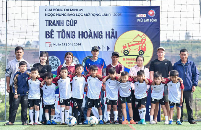Giải bóng đá Mini U9 Ngọc Hùng Bảo Lộc mở rộng lần 1 đã tìm ra nhà vô địch