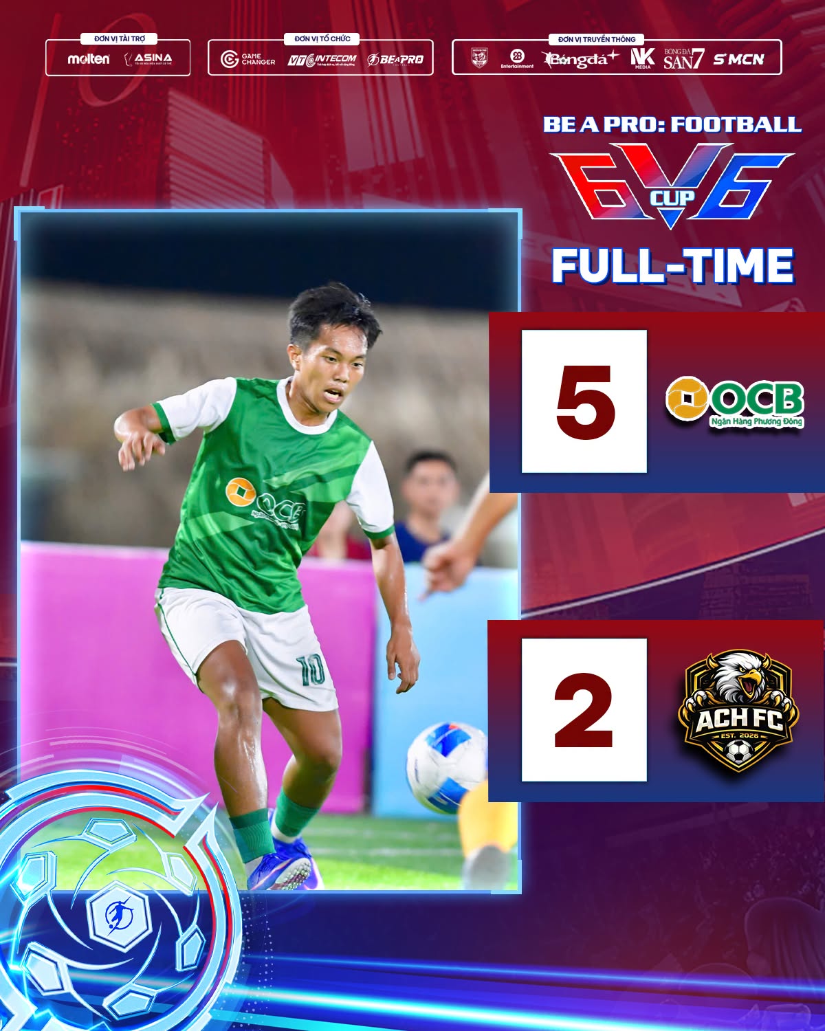 OCB HCM FC vô địch giải 6V6 BAP CUP 2026