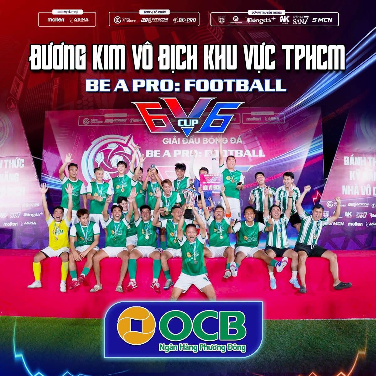 OCB HCM FC vô địch giải 6V6 BAP CUP 2026