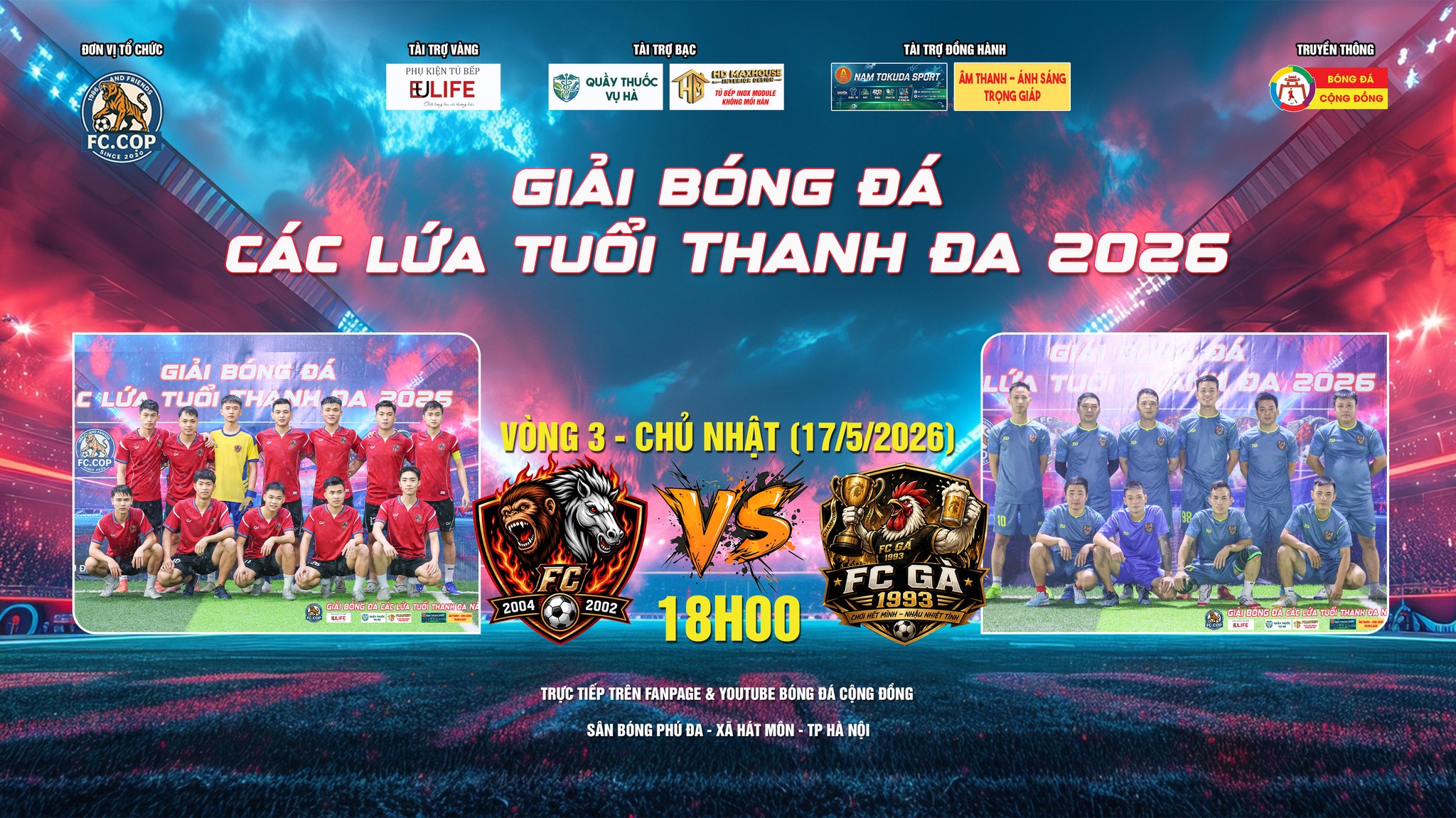 Điều gì đáng chờ đợi ở vòng 3 giải bóng đá các lứa tuổi Thanh Đa 2026?