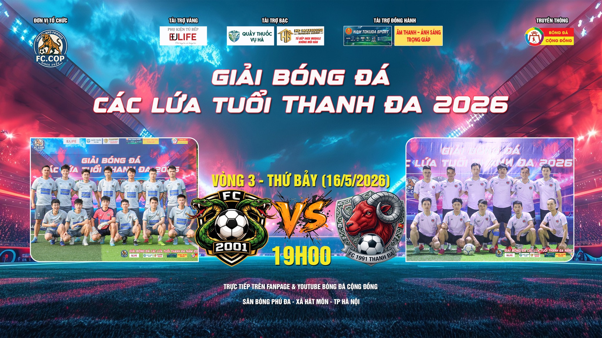 Điều gì đáng chờ đợi ở vòng 3 giải bóng đá các lứa tuổi Thanh Đa 2026?