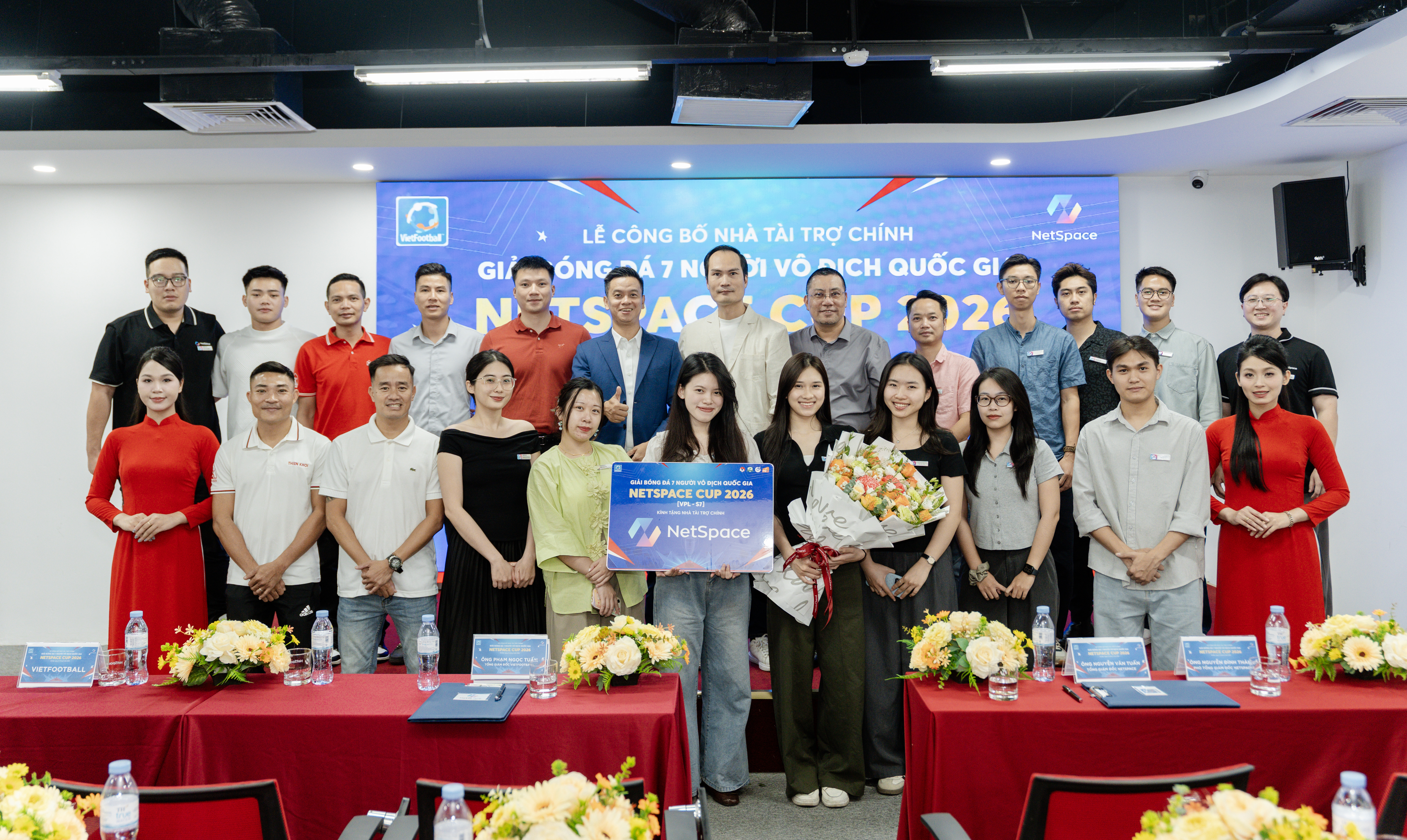 Lễ công bố nhà tài trợ chính giải bóng đá 7 người vô địch Quốc gia NETSPACE CUP 2026