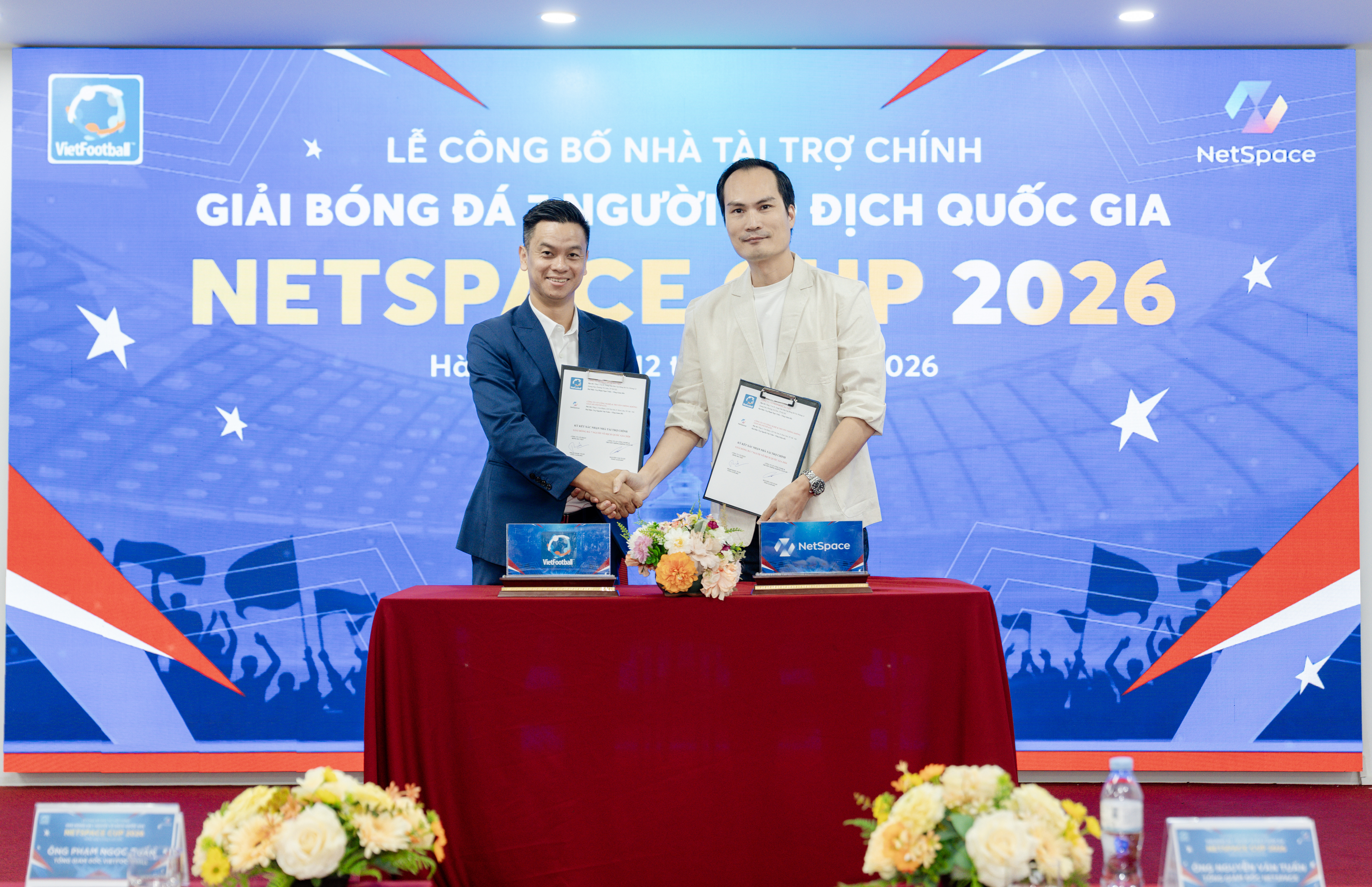 Lễ công bố nhà tài trợ chính giải bóng đá 7 người vô địch Quốc gia NETSPACE CUP 2026