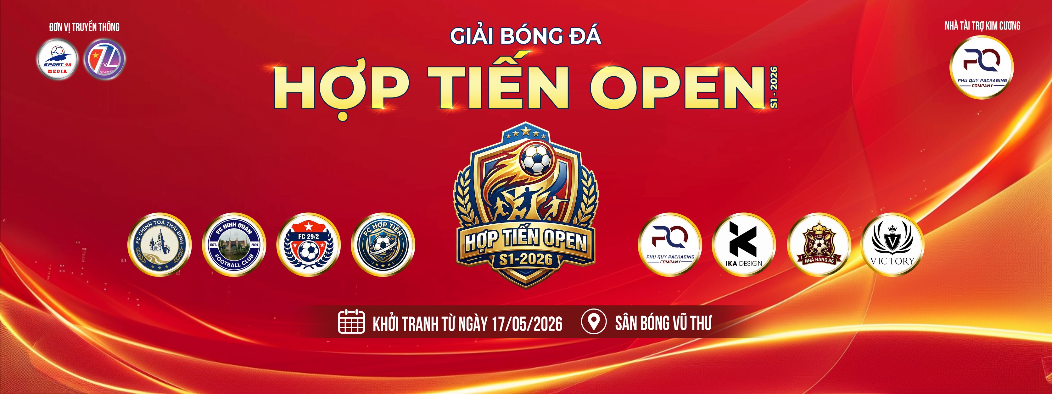 Lịch thi đấu giải bóng đá Hợp Tiến Open S1-2026 
