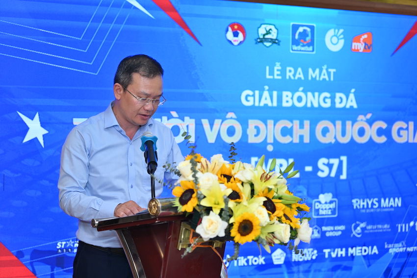 Cục phó Cục Thể dục Thể thao Nguyễn Hồng Minh phát biểu tại buổi lễ