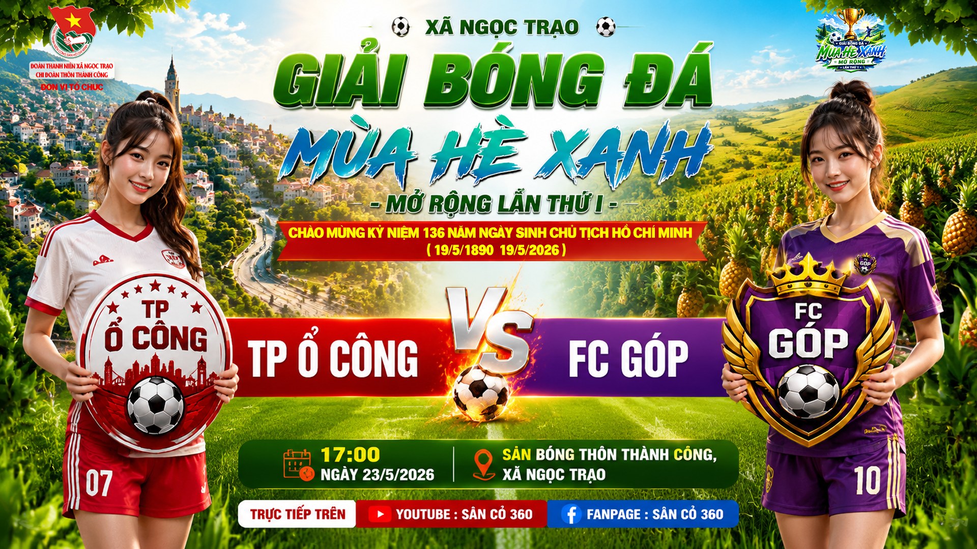TP Ổ Công đối đầu FC Góp ở màn so tài quyết định bảng B