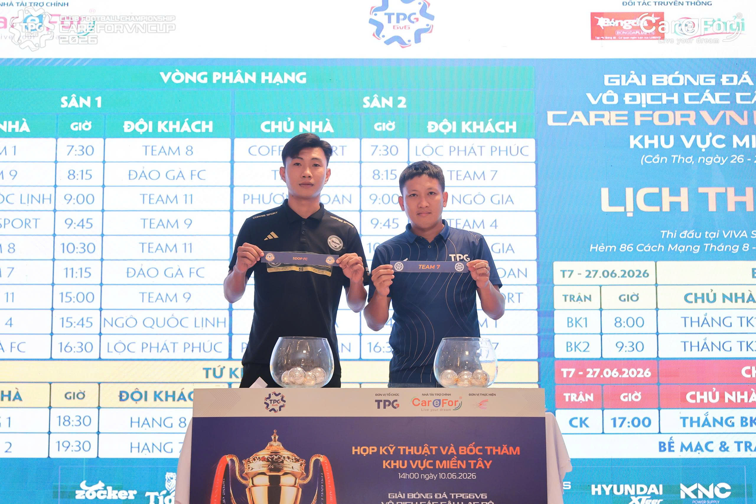 12 đội bóng tranh tài tại TPG6v6 - Care For Việt Nam Cup 2026 khu vực miền Tây