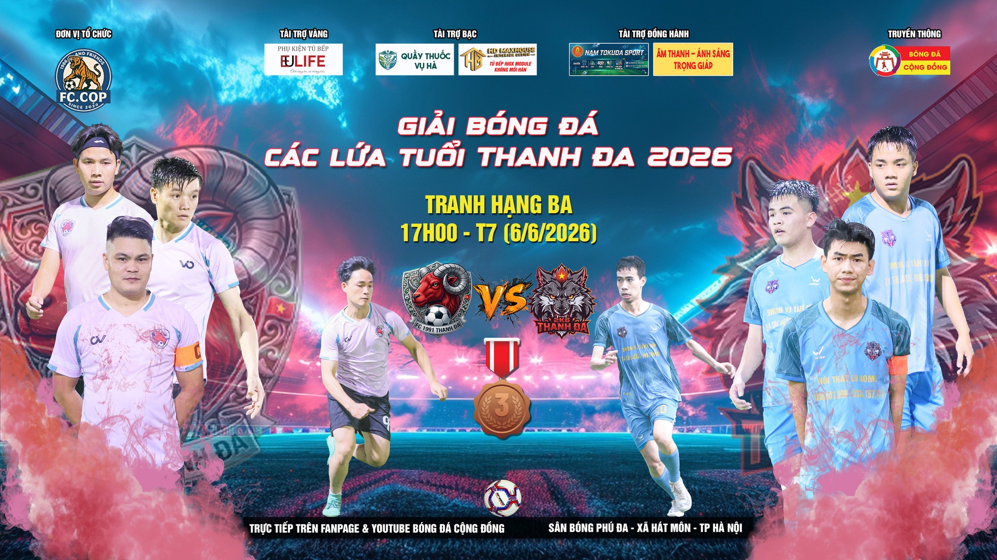 Đại tiệc bóng đá, tìm kiếm nhà Vua của giải bóng đá các lứa tuổi Thanh Đa 2026
