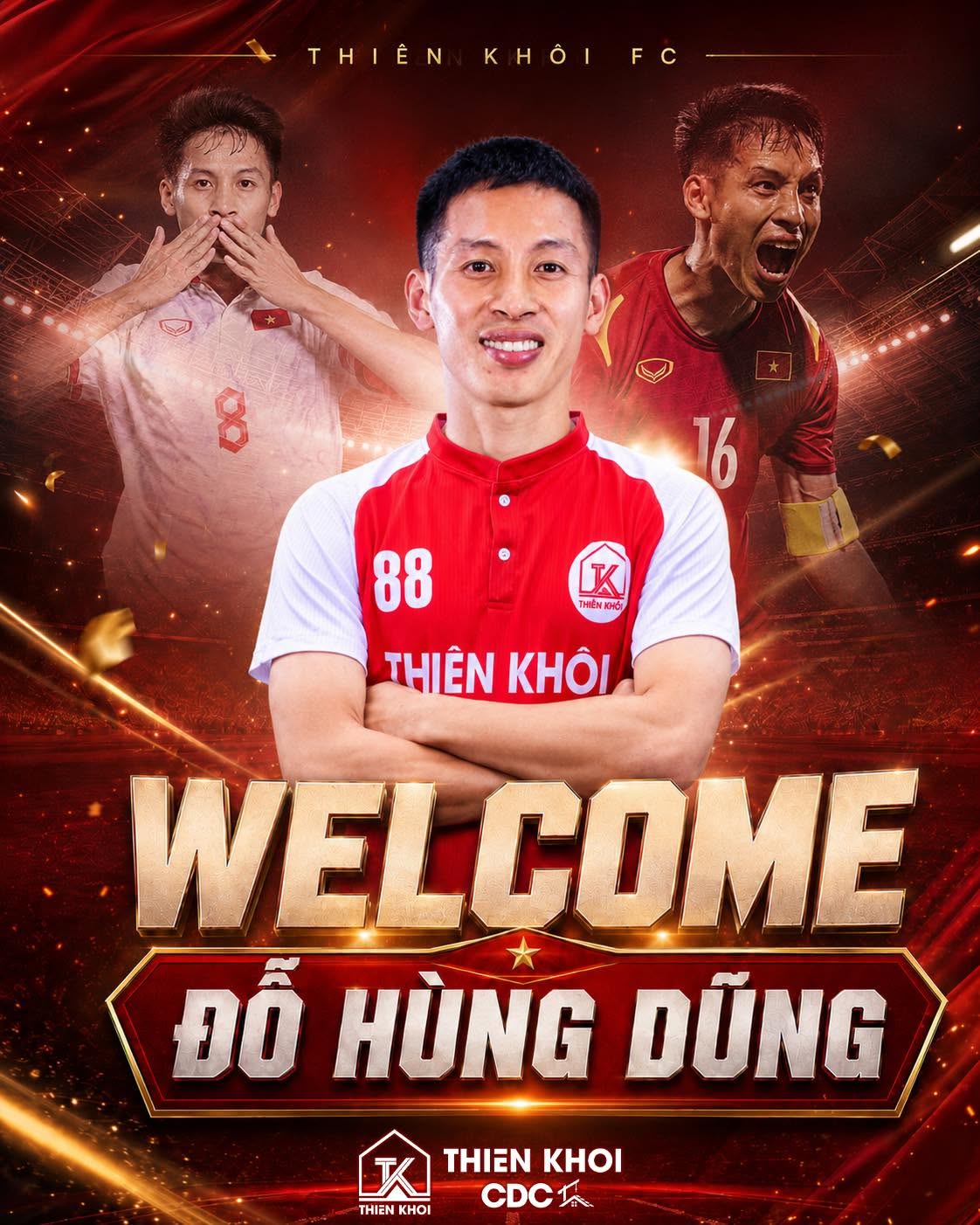 Đỗ Hùng Dũng cập bến Thiên Khôi FC thi đấu giai đoạn 2 HPL-S13