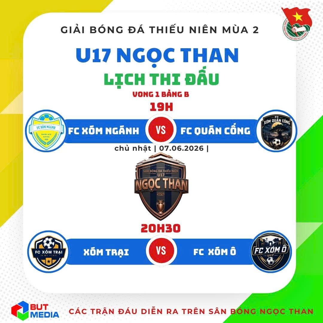 Giải bóng đá thiếu niên U17 Ngọc Than mùa 2 chính thức khởi tranh