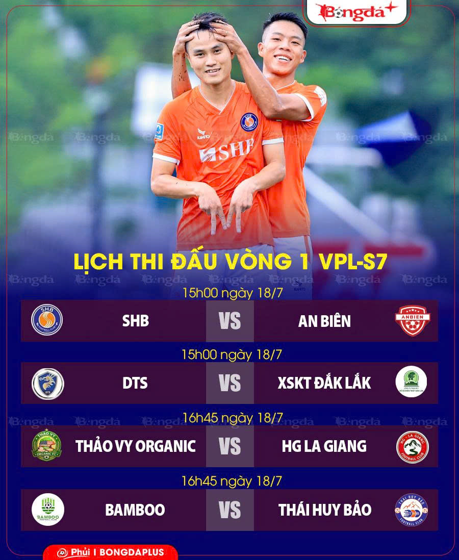 Lịch thi đấu vòng 1 VPL-S7: SHB gặp khó, HG LA Giang đối đầu ĐKVĐ SPL-S8