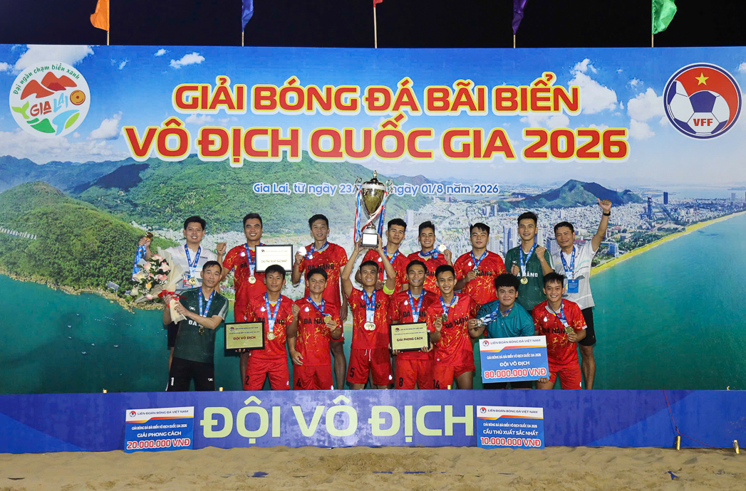 Đà Nẵng vô địch Giải Bóng đá Bãi biển Vô địch quốc gia 2026
