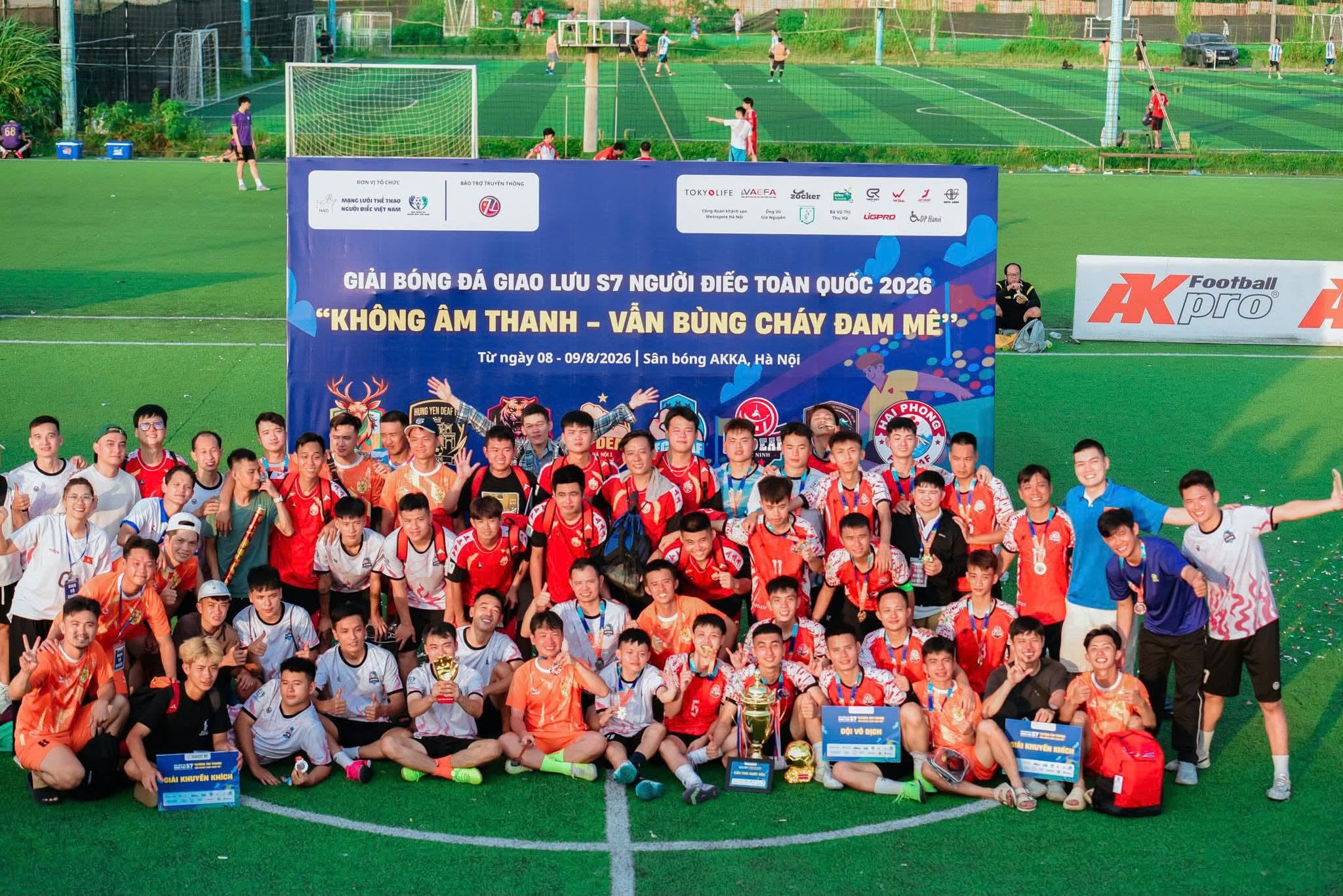 FC Deaf Bắc Ninh vô địch Giải Bóng đá Giao lưu S7 Người Điếc Toàn quốc 2026
