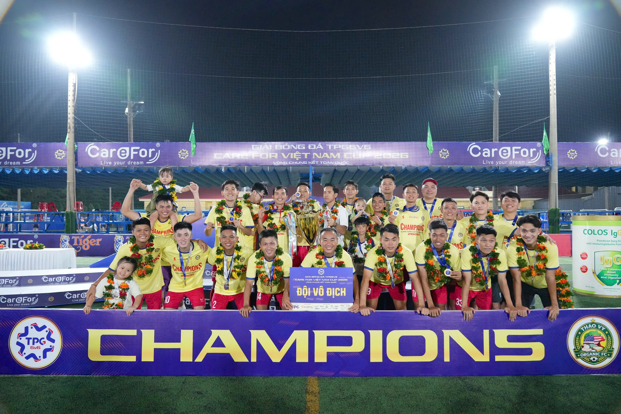 Thảo Vy Organic vô địch Vòng chung kết TPG6v6 - Care For Việt Nam Cup 2026