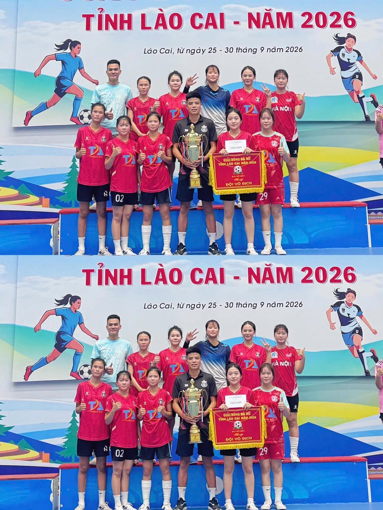 CLB Thiên An Lục Yên vô địch giải Bóng đá nữ tỉnh Lào Cai 2026