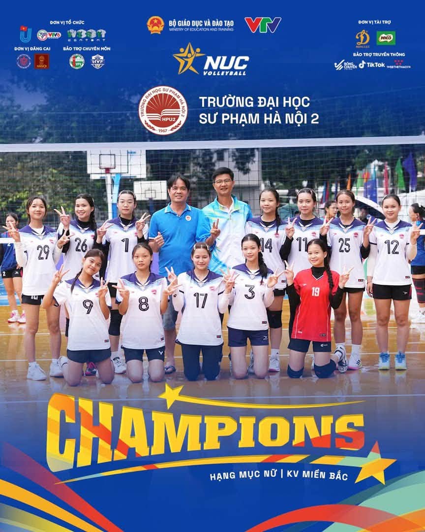 Trường Đại học Sư phạm Hà Nội 2 vô địch Giải Bóng chuyền sinh viên toàn quốc khu vực miền bắc năm 2026